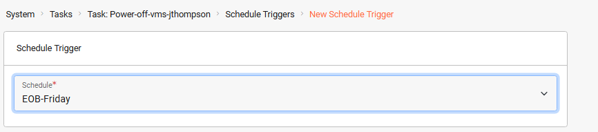 Schedule trigger